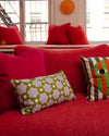 Embroidered Bolster - Raspberry