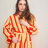 Waffle Cotton Robe - Red