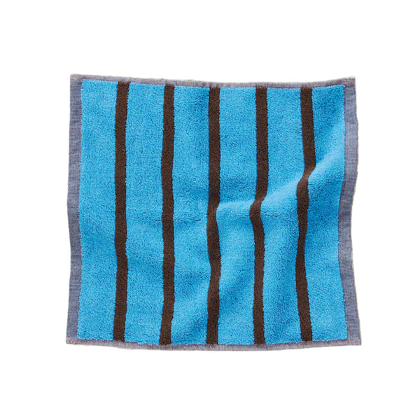 Blue and maroon striped towel 