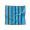 Blue and maroon striped towel 