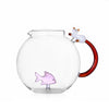 Jug: Pink Fish, White Cat
