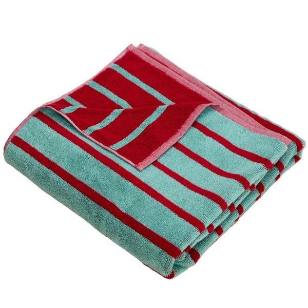 Bird Stripe Bath Towel - Tanager