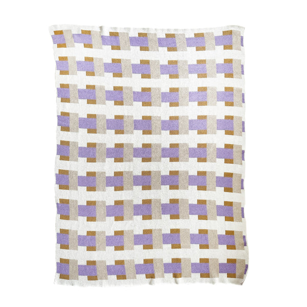 Over & Under Knit Throw Blanket - Lilac