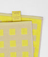Tea Towel Squares Oat & Yellow