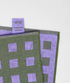 Tea Towel Squares Olive & Lilac