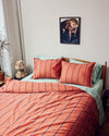 Sateen Duvet - Terracotta Stripe