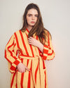 Waffle Cotton Robe - Red