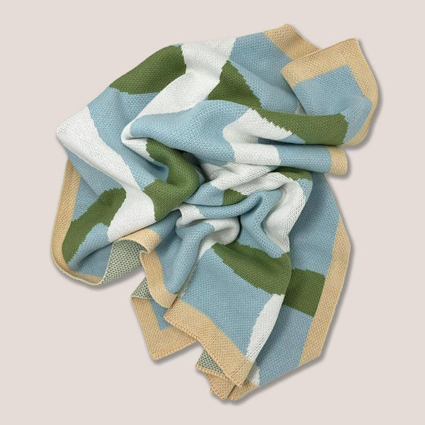 Baby Blanket - Color Weave - Soft Blue