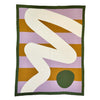 Knit Throw - Squiggle Stripe - Pine