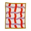 Knit Throw - Color Weave - Bright Red