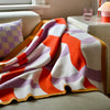 Knit Throw - Color Weave - Bright Red