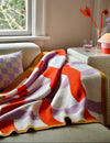Knit Throw - Color Weave - Bright Red