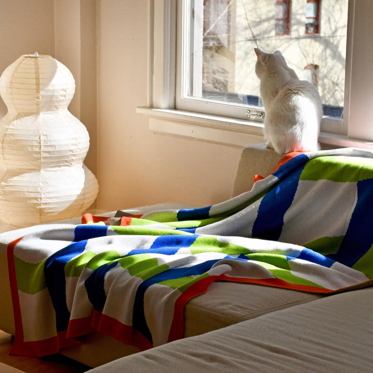 Knit Throw - Color Weave - Royal Blue