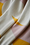Knit Throw - Squiggle Stripe - Ochre