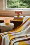 Knit Throw - Squiggle Stripe - Ochre