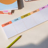 Keyboard Weekly Planner Pad | Colorful Grid