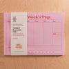 Weekly Planner Pad - Pink & Red