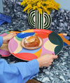 Birch Serving Tray - Round - Abstract