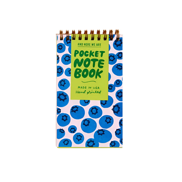 Letterpress Pocket Book - Blueberries