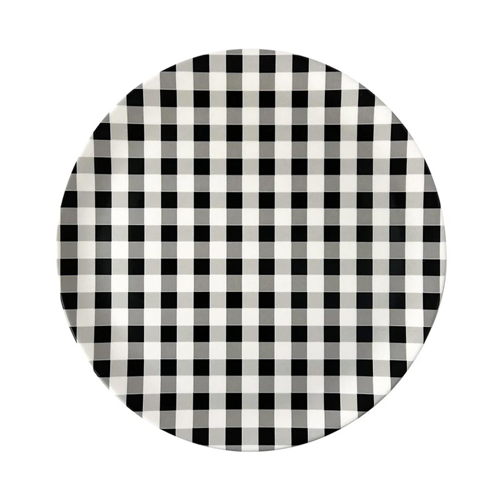 Bamboo Dinner Plate - Gingham Plate
