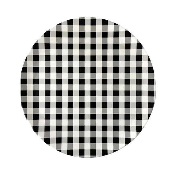 Bamboo Dinner Plate - Gingham Plate