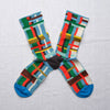 Carreaux Blue Princier Socks