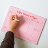 Weekly Planner Pad - Pink & Red