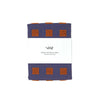 Tea Towel Squares Burgundy & Blue