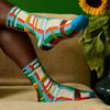 Carreaux Blue Princier Socks