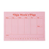 Weekly Planner Pad - Pink & Red