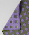 Tea Towel Squares Olive & Lilac