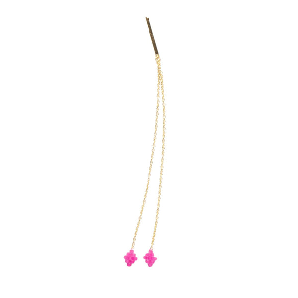 Diamond Drop Threader Earrings