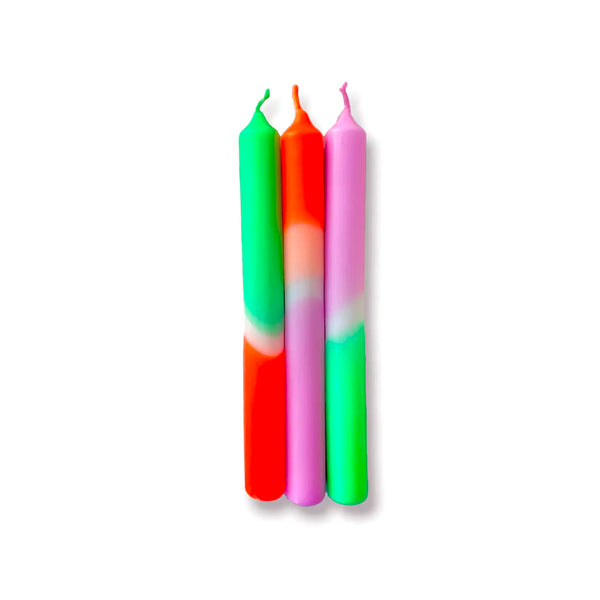 Neon Tapered Candle Set - Surfing Bondi