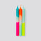 Neon Tapered Candle Set - Rainbow Kisses