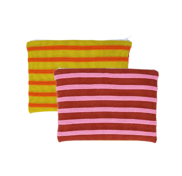 Super Stripe Knit Pouch