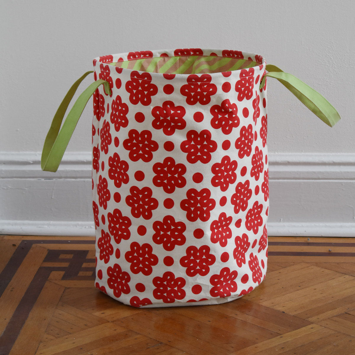 Canvas Laundry Hamper - Raspberry