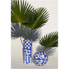 Hand Painted Klein Blue Collage Vase