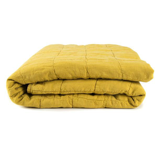 Linen quilted blanket sales