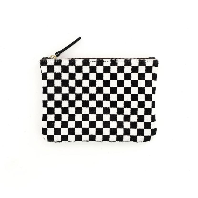 Phone Pouch - Checkered Cowhide – Woonwinkel