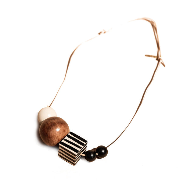 Wooden Bead Necklace - Kima