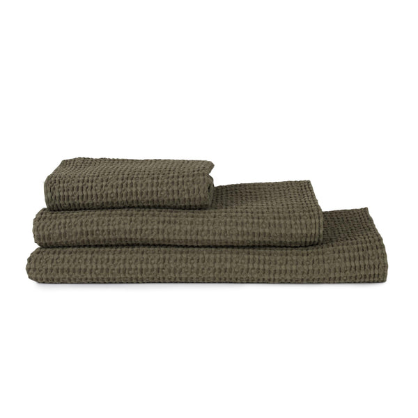 Simple Waffle Towels - Olive